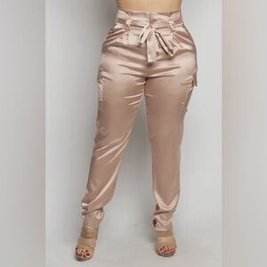 Champagne Colored Cargo Pants